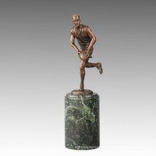 Sports Statue Rugby Player Bronze Sculpture, Milo TPE-723